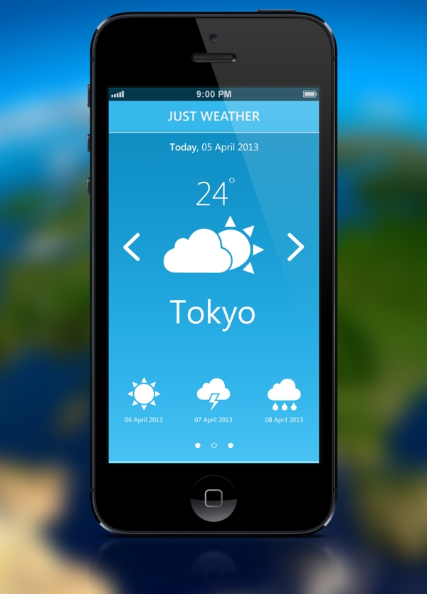 iPhone天氣PSD源文件