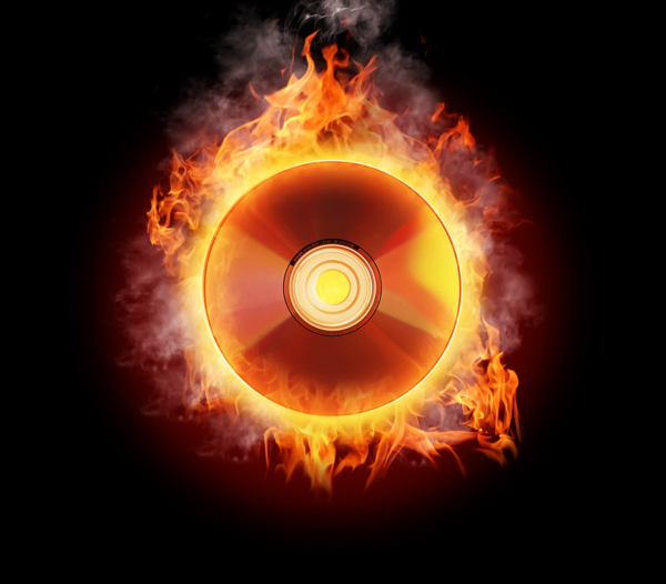 燃烧的光碟图片