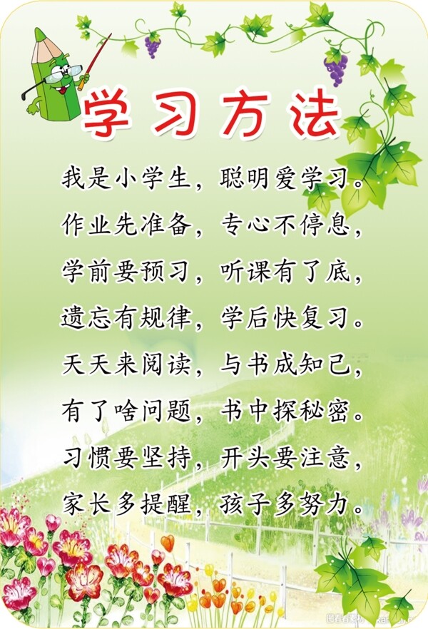 學(xué)習(xí)方法校園文化展板