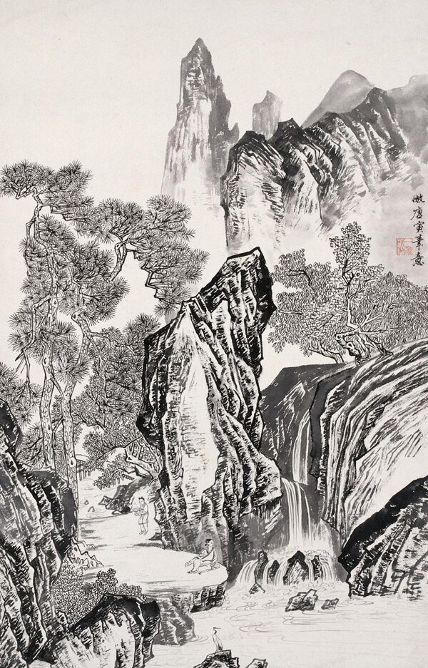 幽境樹(shù)老寒泉碧
