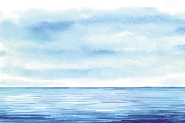 海蓝天手绘