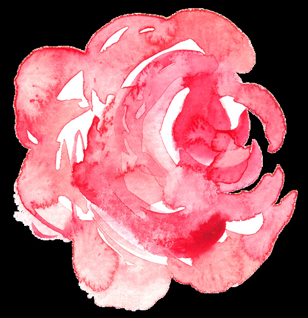 粉紅花蕊卡通透明素材