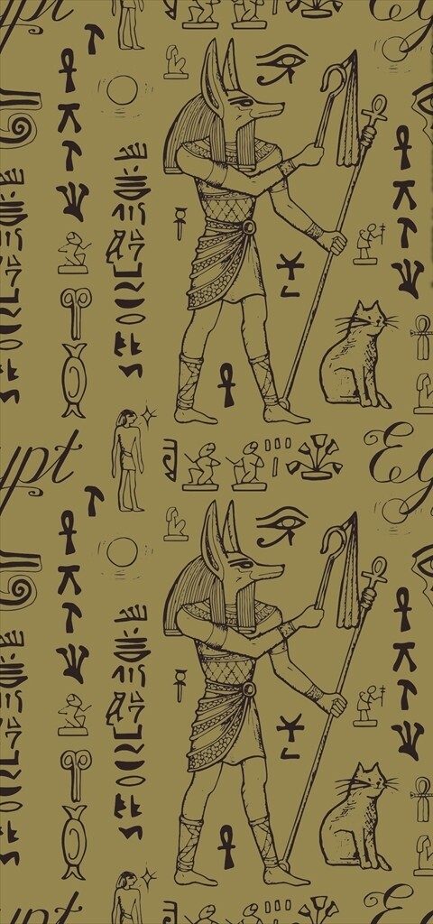 古埃及壁画矢量图下载