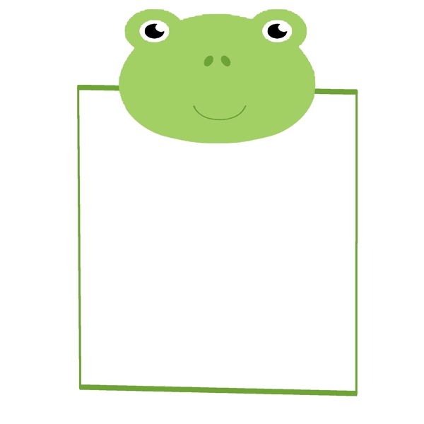 手绘动物青蛙边框