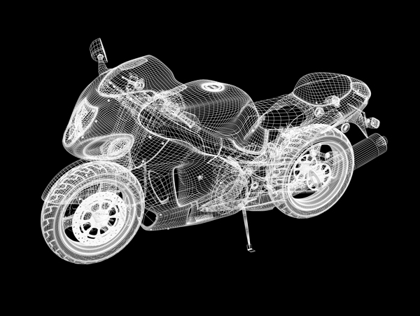 3D摩托车模型图片