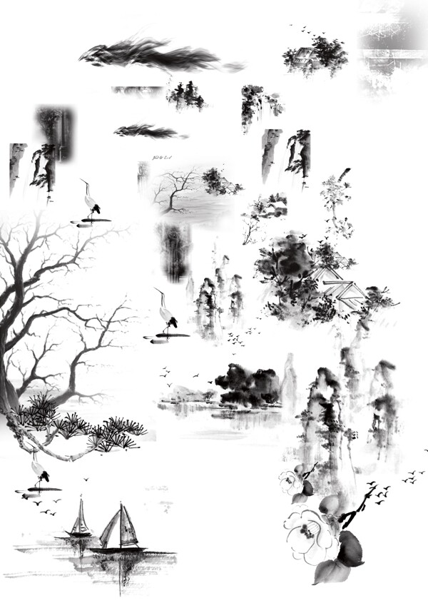 水墨畫素材