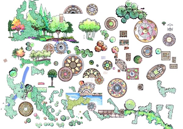 园林设计手绘效果图