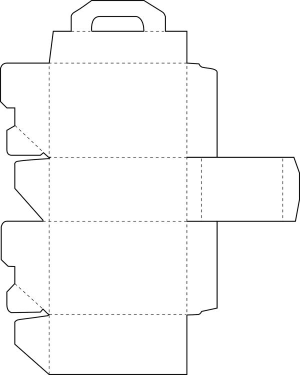 包装盒外形矢量纸盒矢量包装盒展开分割图矢量73