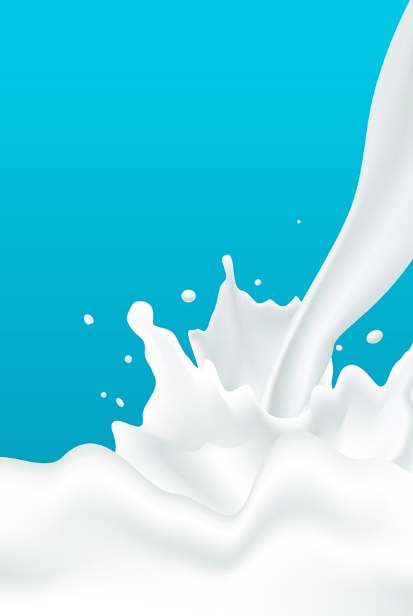 蓝色简约扁平化牛奶食品广告背景