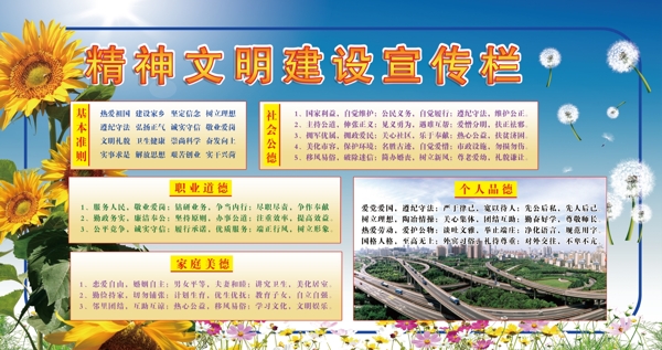 精神文明建設(shè)宣傳欄圖片