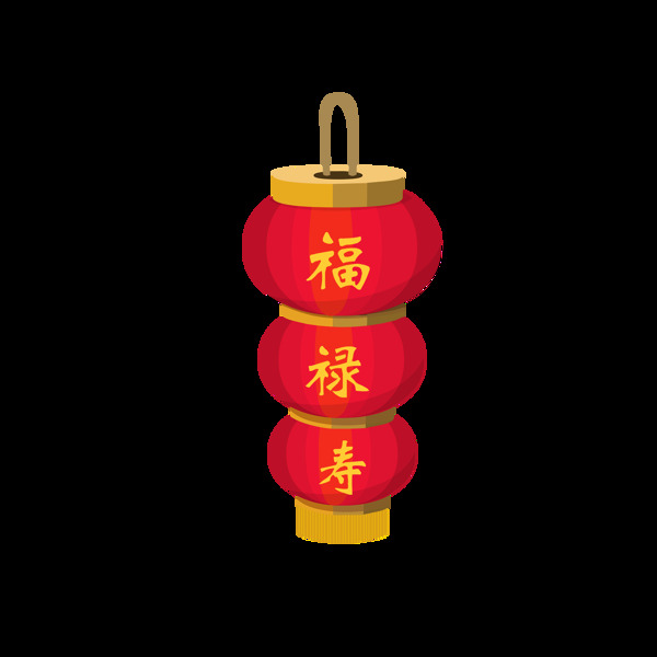 可商用高清新年喜庆红色灯笼元素