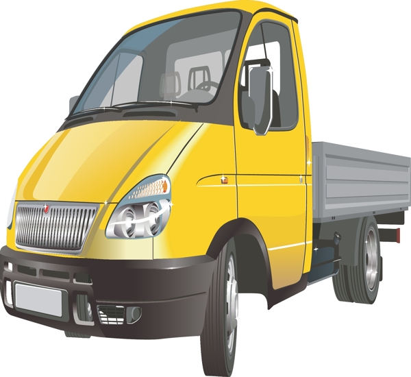 印花矢量圖交通卡車貨車色彩免費(fèi)素材