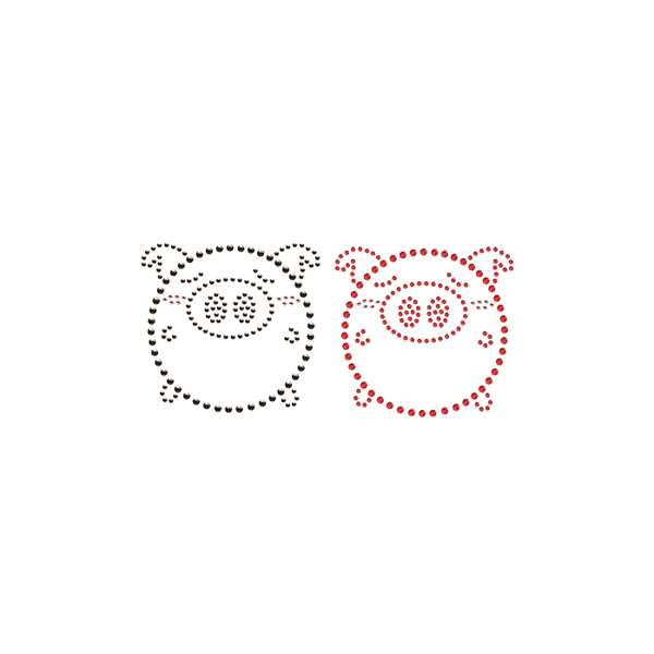 燙鉆卡通動(dòng)物豬情侶免費(fèi)素材