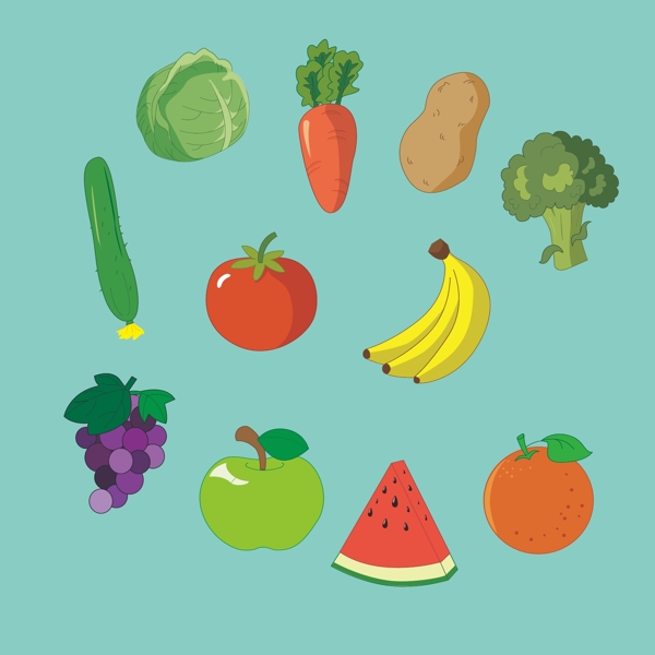 水果蔬菜AI文件素材