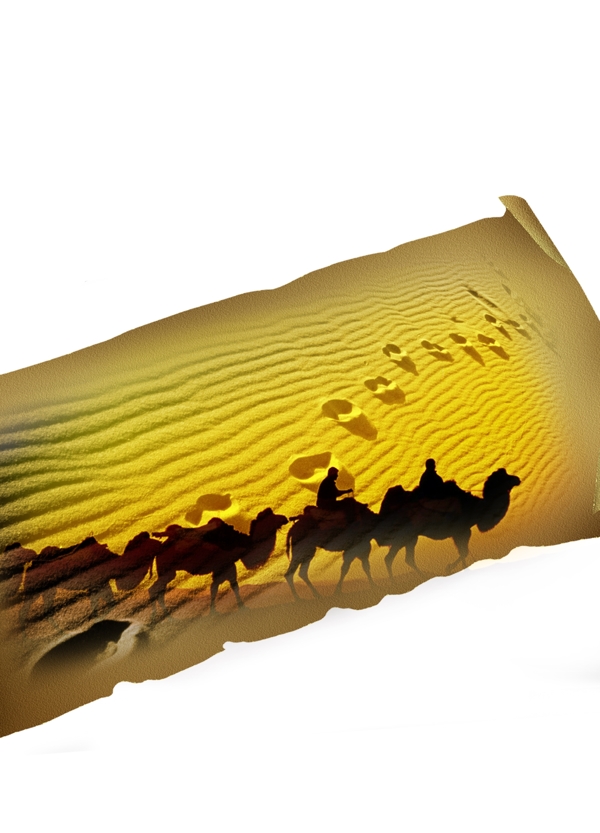 沙漠与骆驼图片