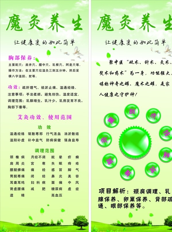 魔灸養(yǎng)生展架