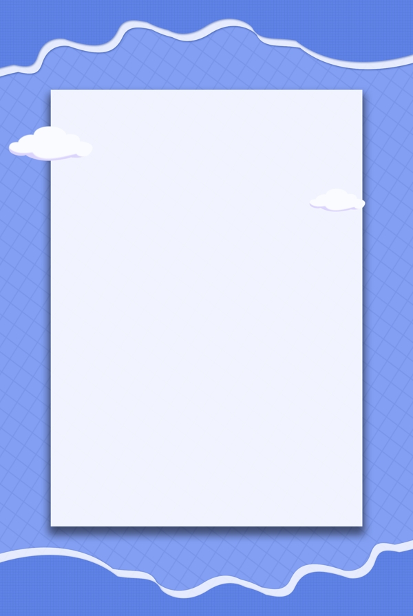 邊框藍色簡約風海報banner背景