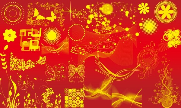 時(shí)尚花紋素材圖片