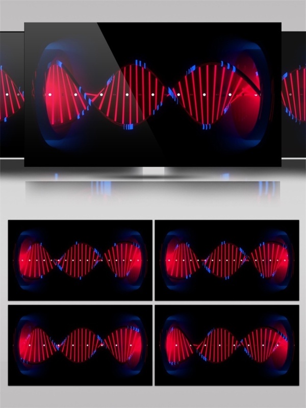 红色光束贝壳动态视频素
