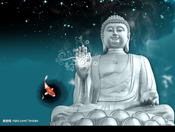 如來(lái)佛祖金魚圖片