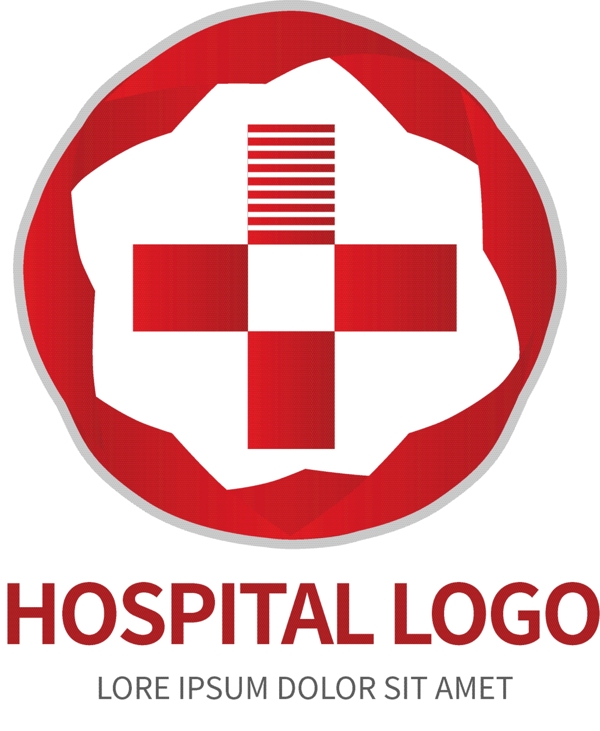 创意红十字医院标志