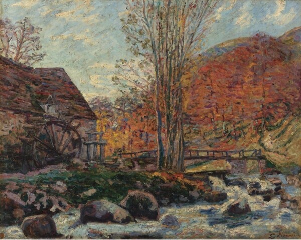 ArmandGuillauminTheWatermill1893畫(huà)家風(fēng)景畫(huà)靜物油畫(huà)建筑油畫(huà)裝飾畫(huà)