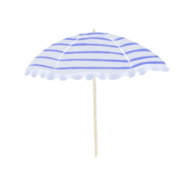 蓝白色条纹伞