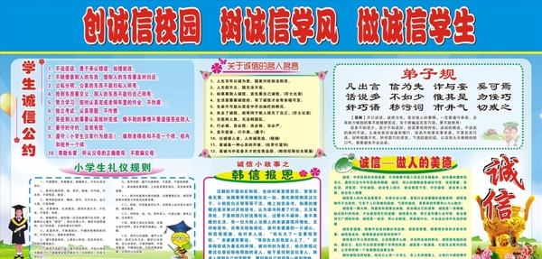 學(xué)校展板誠信