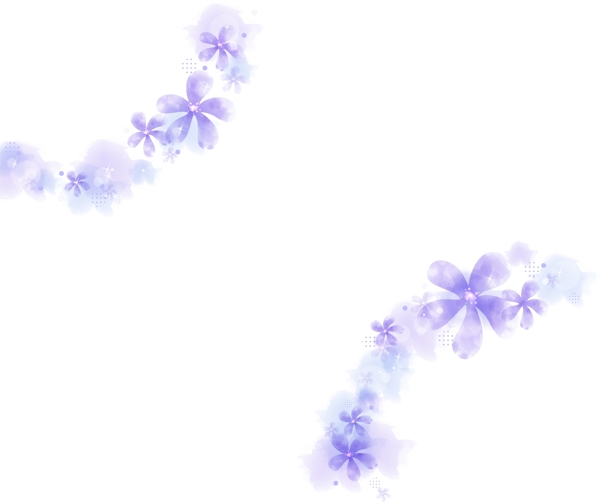 紫色花瓣装饰花边