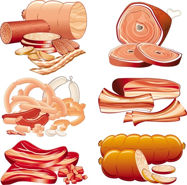 肉類插圖