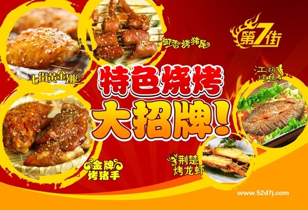 燒烤燈箱圖片