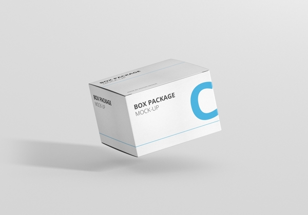 纸盒药品包装vi样机效果图贴图