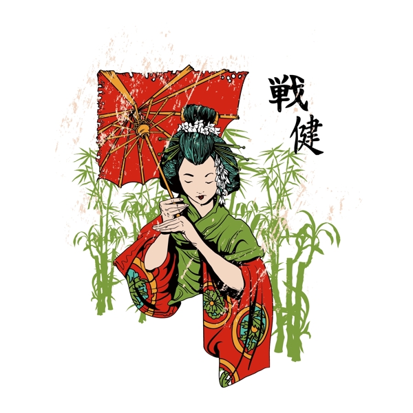 印花矢量圖T恤圖案圖文結(jié)合人物女人免費(fèi)素材
