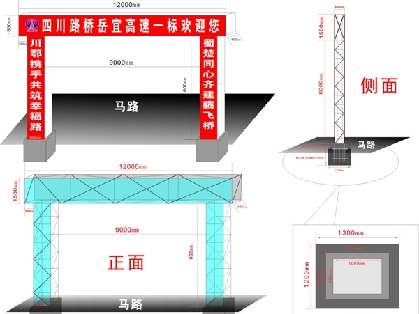 彩門龍門架圖片