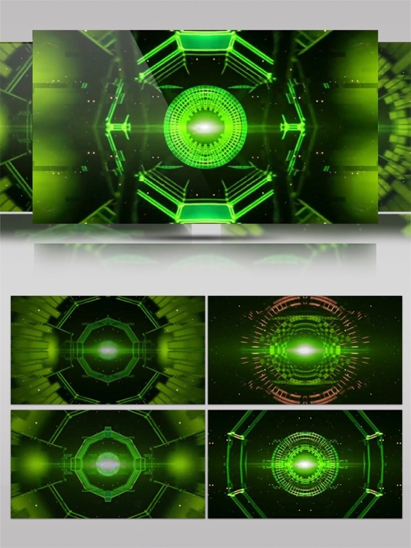 绿光动感隧道动态视频素材