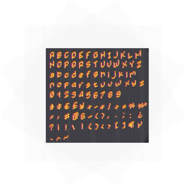 矢量像素文字素材