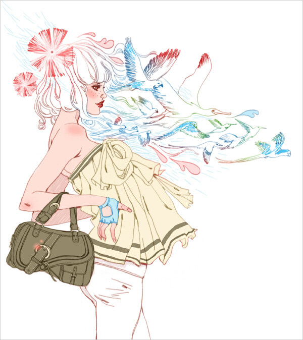 位圖插畫時尚插畫人物插畫插畫師免費素材