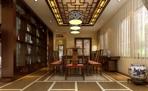中式餐廳效果圖