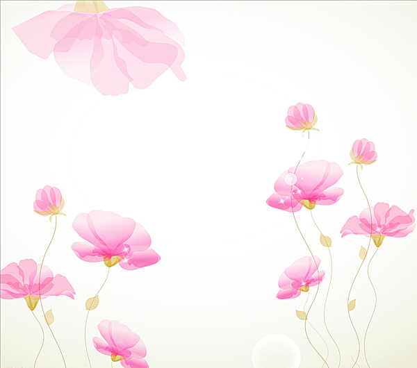浅粉红花背景底纹图片