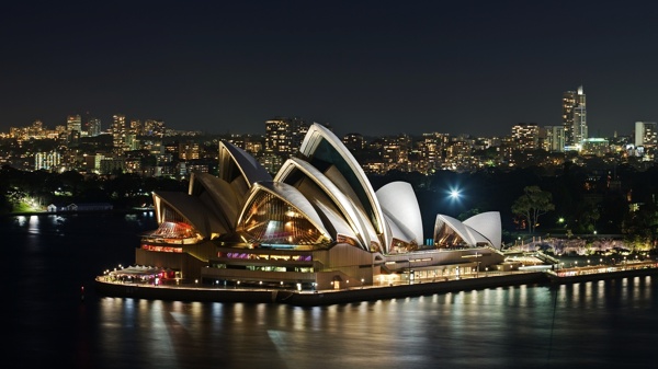 澳大利亚悉尼歌剧院夜景图片