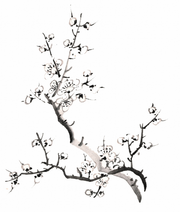 水墨桃花圖片