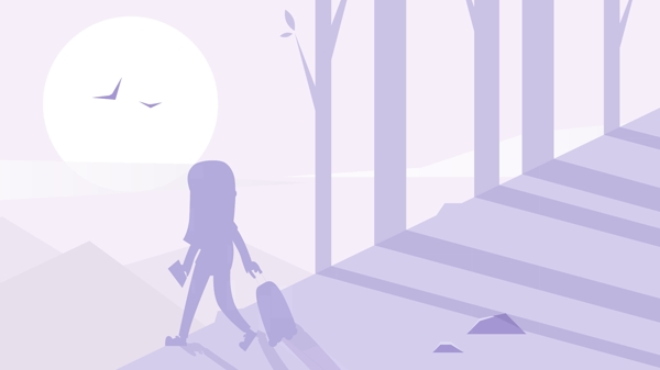 旅行淡紫色背景矢量插画