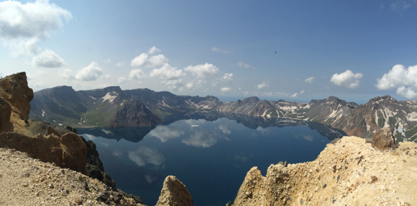 美丽的长白山湖泊风景图片