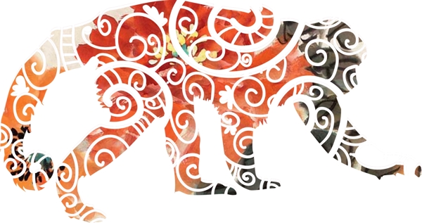 中國(guó)風(fēng)剪紙牡丹猴子