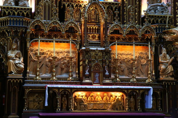 蒙特利尔圣母大教堂内景天使的聚会浮雕图片