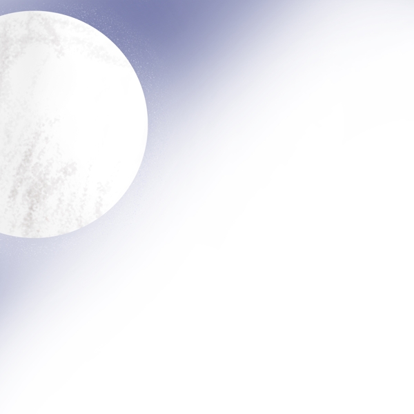 卡通风夜晚的圆月月亮