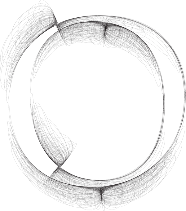 手繪字體字母O矢量插畫