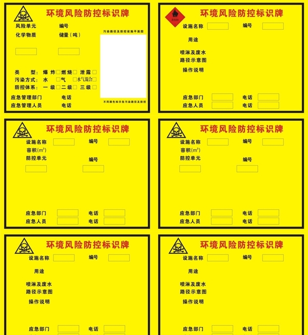環(huán)境風(fēng)險標(biāo)示牌圖片