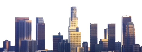 洛杉矶城市建筑免抠psd透明素材