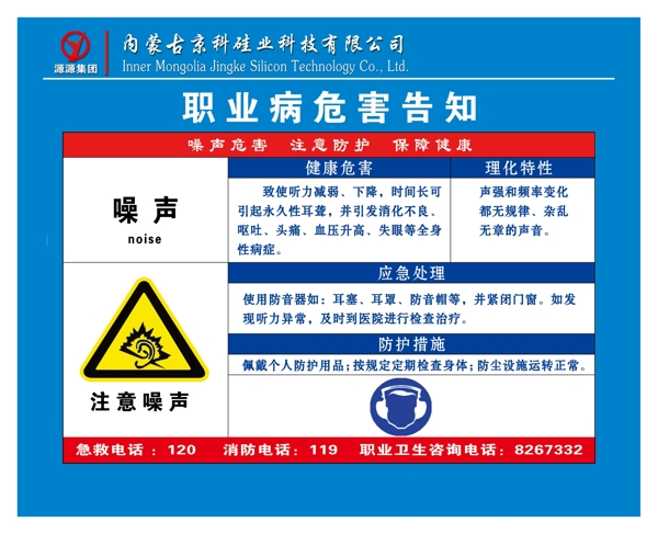 噪聲職業(yè)衛(wèi)生公告